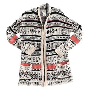 Billabong Black and Pink Patterned Cardigan